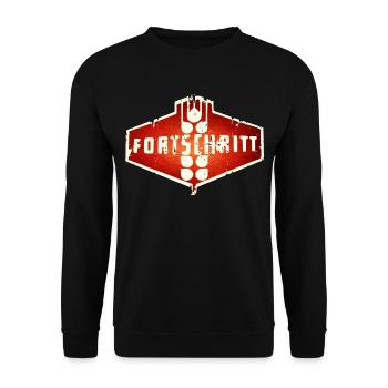 FORTSCHRITT - LPG - IFA - DDR - Landmaschinen - Unisex Pullover - Schwarz - Vorne - Alina (178cm) & Michal (187cm)