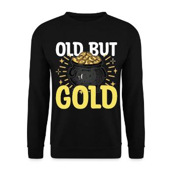 Gold Prospecting Gold Prospector Gift - Unisex Sweatshirt - black - Front - Alina (178cm) & Michal (187cm)