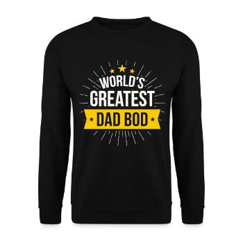 Worlds greatest Dad Bod - Unisex Sweatshirt - black - Front - Alina (178cm) & Michal (187cm)