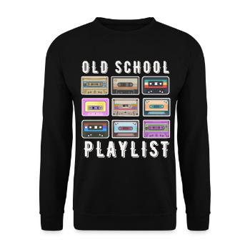 OLD SCHOOL PLAYLIST - Sweat-shirt Unisexe - noir - Devant - Alina (178cm) & Michal (187cm)