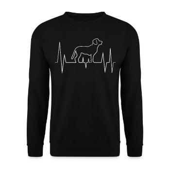 Dog heartbeat - Unisex Sweatshirt - black - Front - Alina (178cm) & Michal (187cm)