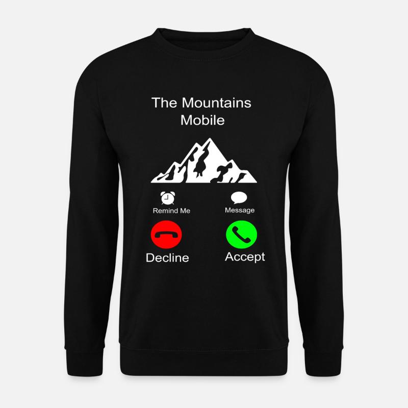 The mountains are calling | Die Berge rufen - Unisex Pullover - Schwarz