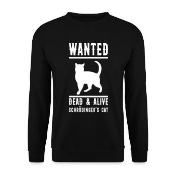 Chat de Wanted Schrödinger - Sweat-shirt Unisexe - noir - Devant - Alina (178cm) & Michal (187cm)