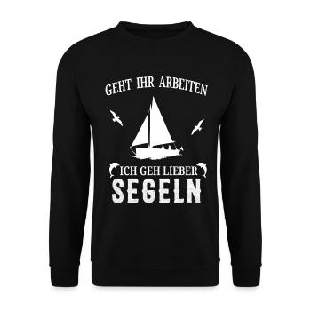 Segeln | Geschenk Segler | Geschenk Segeln lustig - Unisex Pullover - Schwarz - Vorne - Alina (178cm) & Michal (187cm)