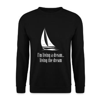Voile | Marin cadeau | Cadeau voile drôle - Sweat-shirt Unisexe - noir - Devant - Alina (178cm) & Michal (187cm)