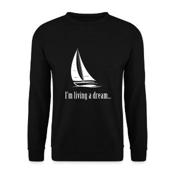 Voile | Marin cadeau | Cadeau voile drôle - Sweat-shirt Unisexe - noir - Devant - Alina (178cm) & Michal (187cm)