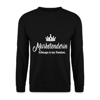 Blasmusik | Musikverein | Geschenk Musiker - Unisex Pullover - Schwarz - Vorne - Alina (178cm) & Michal (187cm)