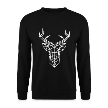 Bois de cerf | Cadeau chasseur - Sweat-shirt Unisexe - noir - Devant - Alina (178cm) & Michal (187cm)