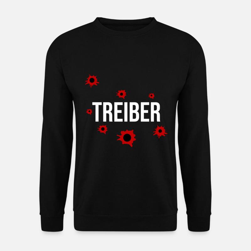 Lustiges Treiber Tshirt mit Einschußlöchern - Unisex Pullover - Schwarz