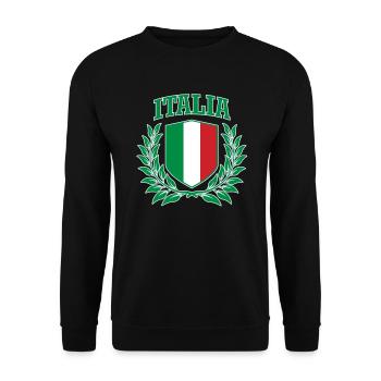 Italia: Armoiries de la collégiale italienne - Sweat-shirt Unisexe - noir - Devant - Alina (178cm) & Michal (187cm)