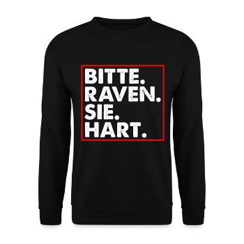 Bitte raven Sie hart Goa Techno Dubstep - Unisex Pullover - Schwarz - Vorne - Alina (178cm) & Michal (187cm)