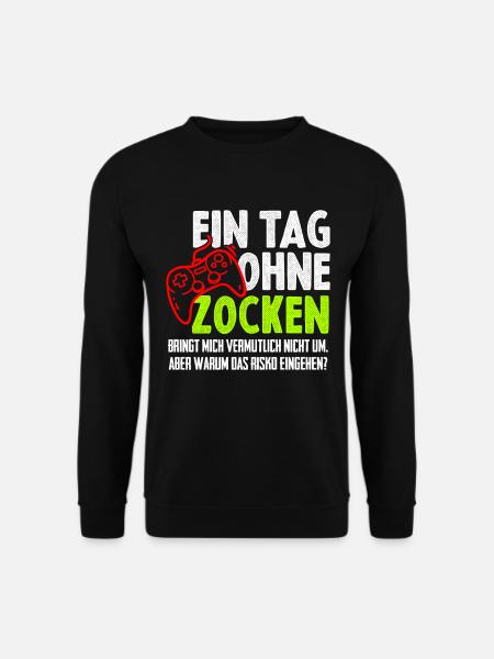 Gamer Zocken Zocker PC Konsole Teenager - Unisex Pullover - Schwarz