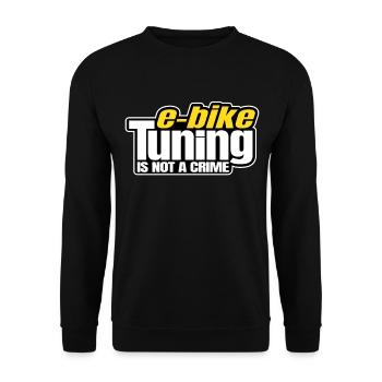 E-Bike Tuning Is Not A Crime Ebike EMTB MTB Tuner - Unisex Sweatshirt - black - Front - Alina (178cm) & Michal (187cm)