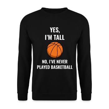 Énonciations drôles Basketball - Sweat-shirt Unisexe - noir - Devant - Alina (178cm) & Michal (187cm)