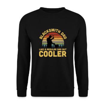 Cadeau de fête des pères papa forgeron rétro vintage - Sweat-shirt Unisexe - noir - Devant - Alina (178cm) & Michal (187cm)
