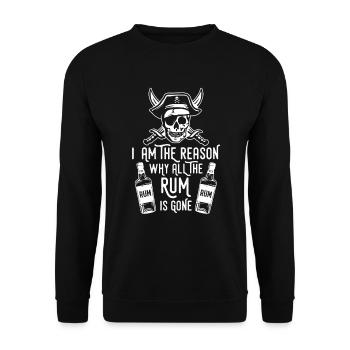 Rum rum lovers rum drinkers alcohol pirates - Unisex Sweatshirt - black - Front - Alina (178cm) & Michal (187cm)