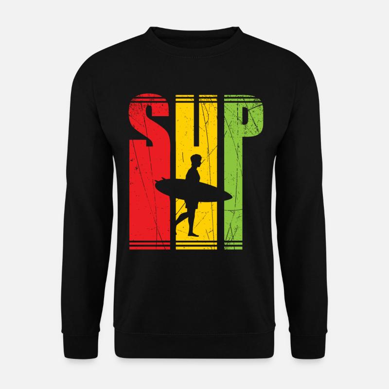 Sup Vintage Stand up paddle Stand up paddeling - Unisex Pullover - Schwarz