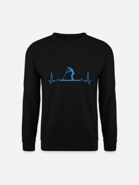 Stand up paddle Herzschlag Stand up paddling - Unisex Pullover - Schwarz