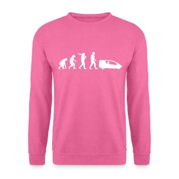 Vélomobil Evolution Drôle Vélomobilist Vélo-allongé - Sweat-shirt Unisexe - rose - Devant