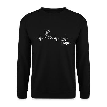 Heartbeat tango - Unisex Sweatshirt - black - Front - Alina (178cm) & Michal (187cm)