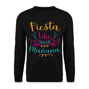 Fiesta like there`s no mañana salsa dancing - Unisex Sweatshirt - black - Front - Alina (178cm) & Michal (187cm)