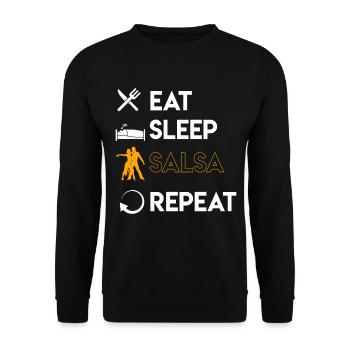 MANGEZ SLEEP SALSA REPEAT - Sweat-shirt Unisexe - noir - Devant - Alina (178cm) & Michal (187cm)