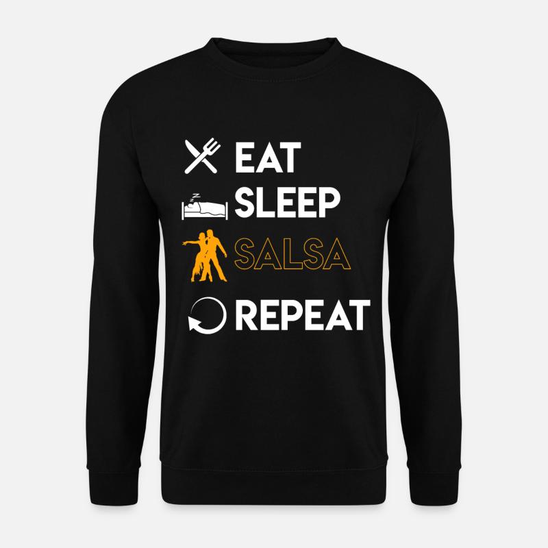 EAT SLEEP SALSA REPEAT - Unisex Sweatshirt - black