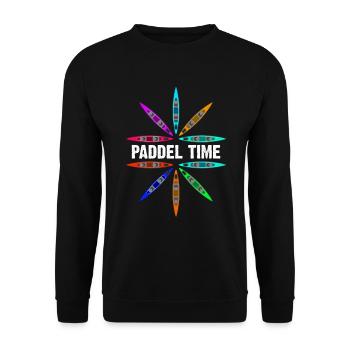 Paddel Team Kanu Kayak - Unisex Pullover - Schwarz - Vorne - Alina (178cm) & Michal (187cm)