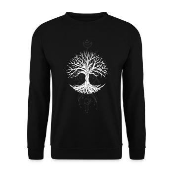 Yggdrasil Arbre de vie Arbre de vie Viking Ba - Sweat-shirt Unisexe - noir - Devant - Alina (178cm) & Michal (187cm)