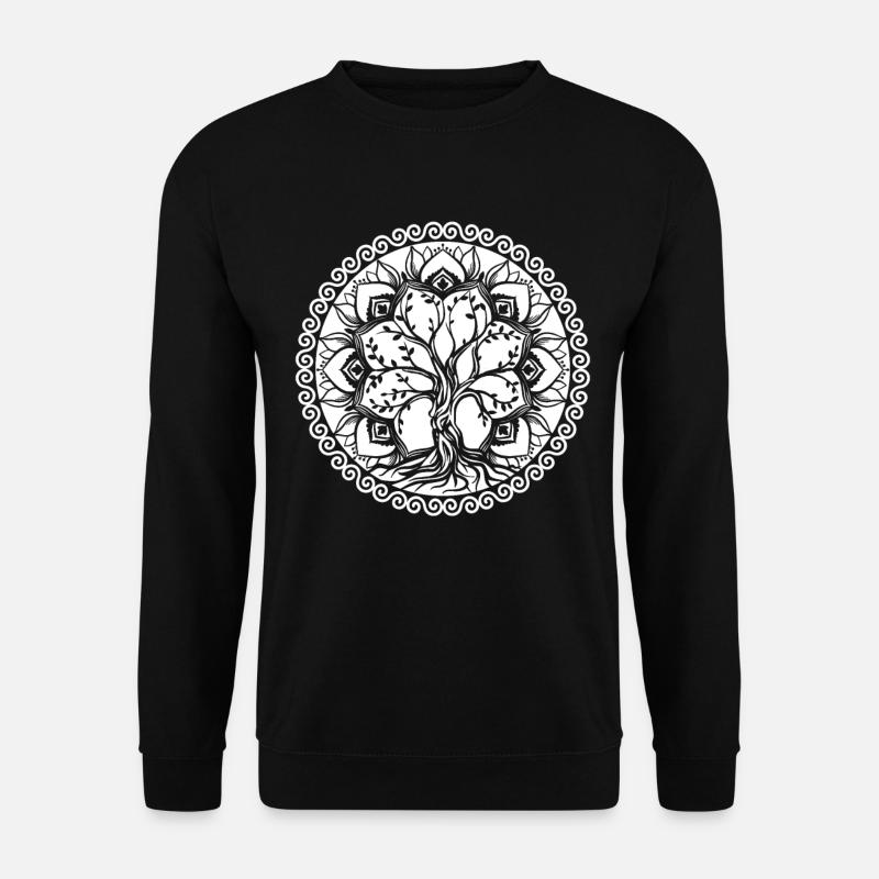 Yggdrasil Tree of life Baum des Lebens Raben Manda - Unisex Pullover - Schwarz
