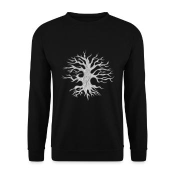 Yggdrasil Arbre de vie Arbre de vie Raven Manda - Sweat-shirt Unisexe - noir - Devant - Alina (178cm) & Michal (187cm)