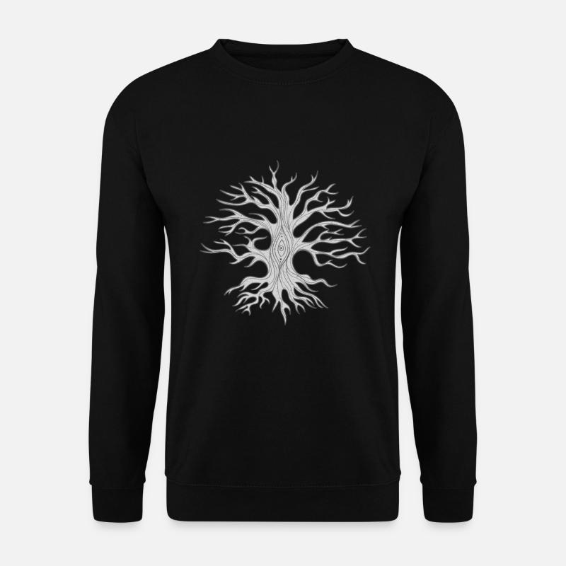 Yggdrasil Tree of life Baum des Lebens Raben Manda - Unisex Pullover - Schwarz