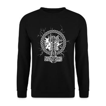 Thor Hammer Runes La mythologie nordique de Thor - Sweat-shirt Unisexe - noir - Devant - Alina (178cm) & Michal (187cm)