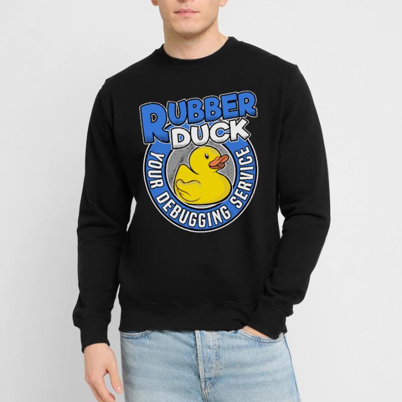 Funny Rubber Duck Debugging Service Coder Gift Unisex Sweatshirt