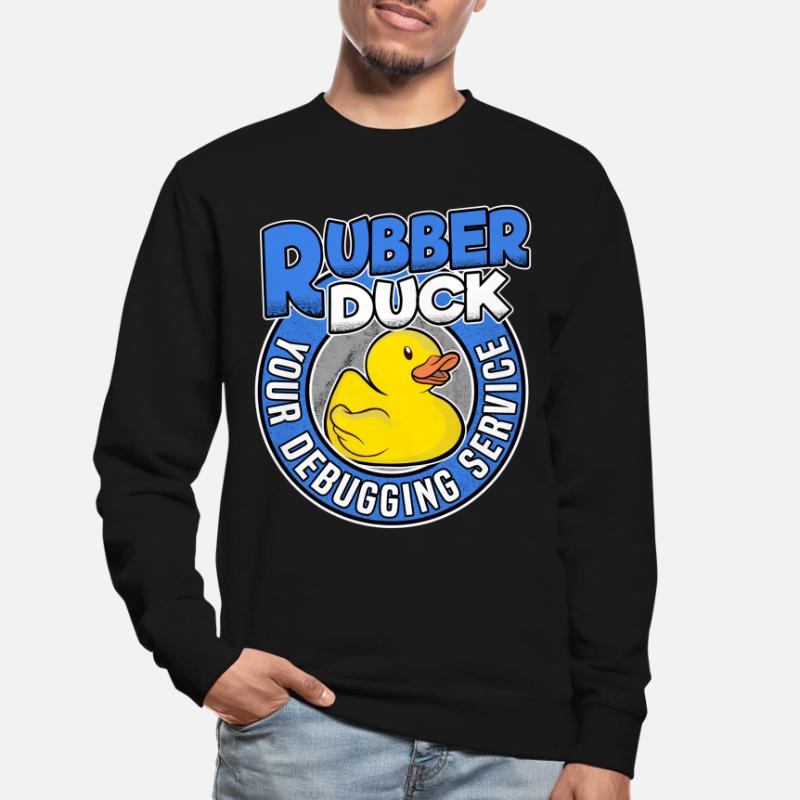 Funny Rubber Duck Debugging Service Coder Gift Unisex Sweatshirt