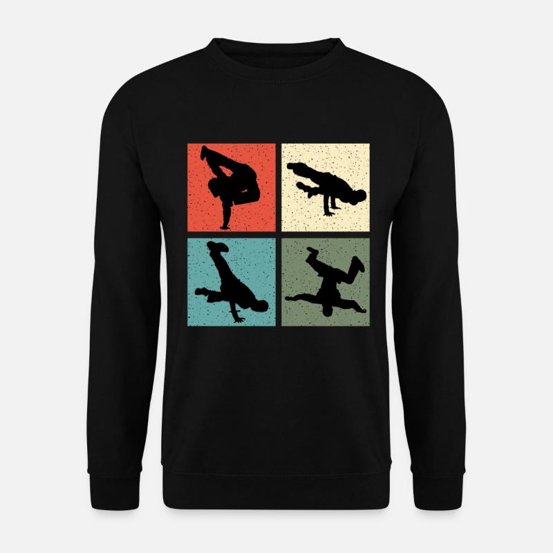Vintage Breakdancer - Unisex Pullover - Schwarz