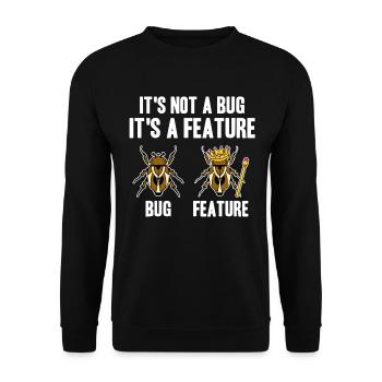 Programmierer Informatiker Nerd IT Admin Coder EDV - Unisex Pullover - Schwarz - Vorne - Alina (178cm) & Michal (187cm)