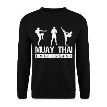 Muhay Thai Kampfsport Kampfkunst - Unisex Pullover - Schwarz - Vorne - Alina (178cm) & Michal (187cm)