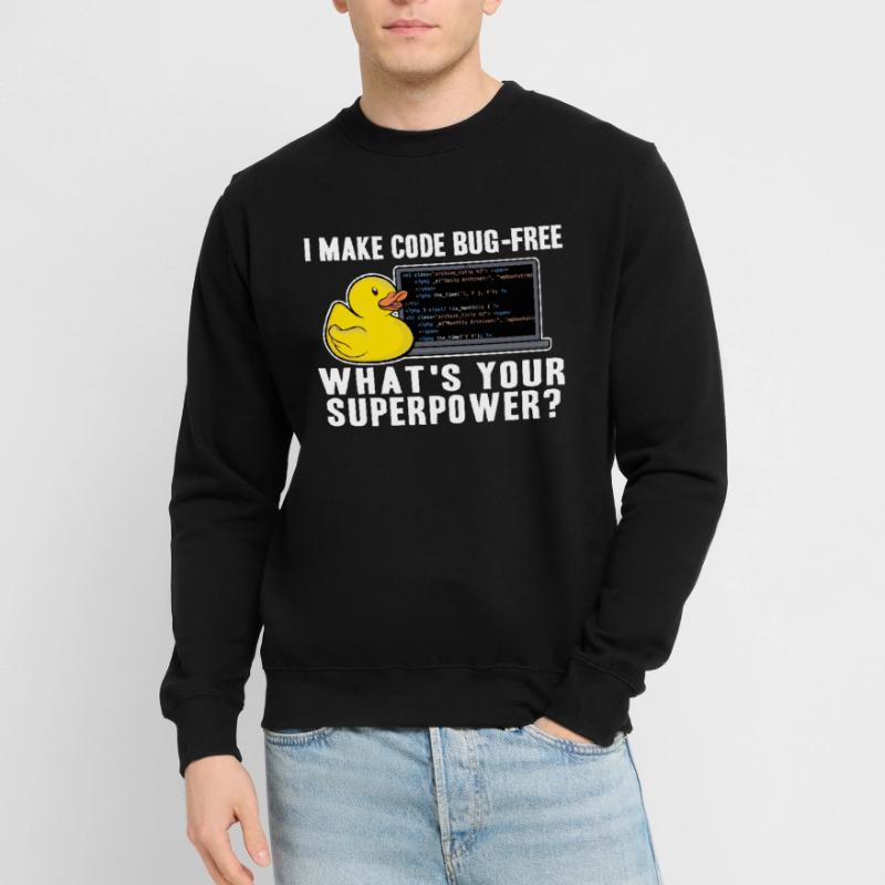 Programmeurs Canard Programmation Debugging Drôle Sweat-shirt Unisexe