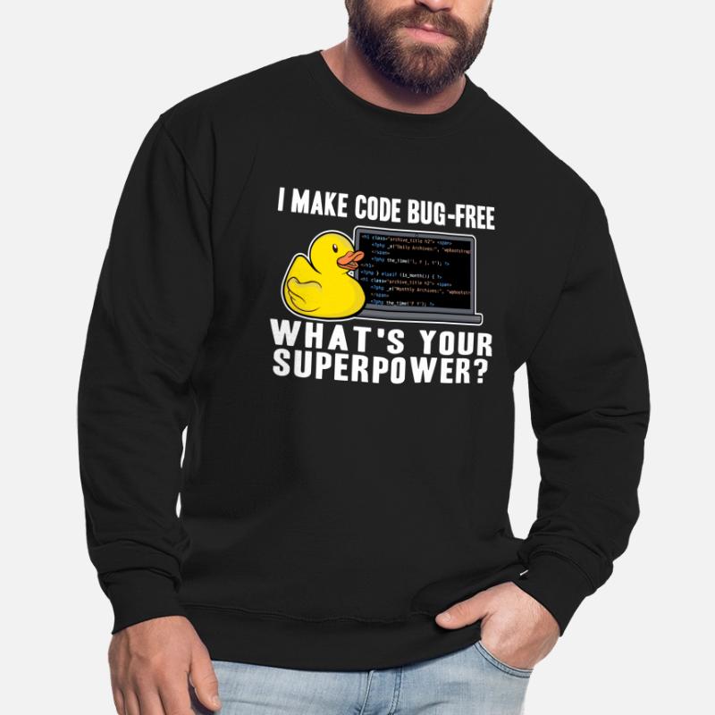 Programmeurs Canard Programmation Debugging Drôle Sweat-shirt Unisexe
