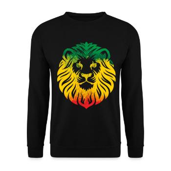 Afrika Love Rasta Reggae Black lives Matter - Unisex Pullover - Schwarz - Vorne - Alina (178cm) & Michal (187cm)