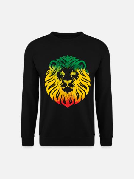 Africa Love Rasta Reggae Black vit la matière - Sweat-shirt Unisexe - noir