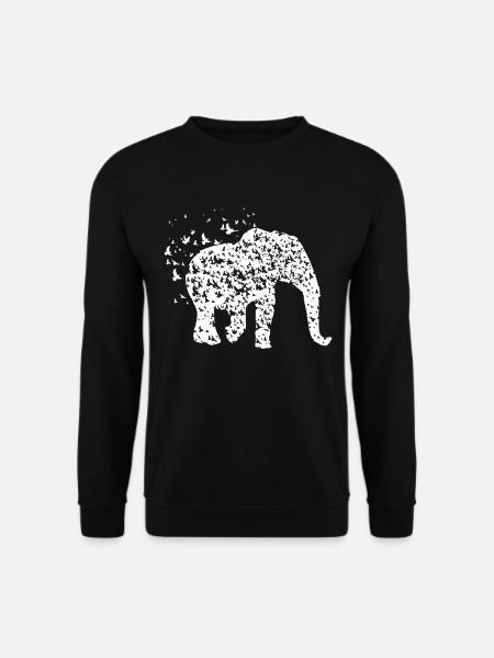 Elefant Elefanten Afrika Safari Afrika Rasta Goa - Unisex Pullover - Schwarz