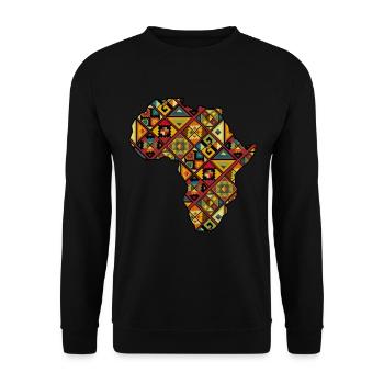 Africa Safari Rasta Africa fan Africa lover - Unisex Sweatshirt - black - Front - Alina (178cm) & Michal (187cm)