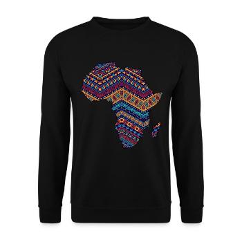 Africa Safari Rasta Africa fan Africa lover - Unisex Sweatshirt - black - Front - Alina (178cm) & Michal (187cm)