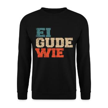 Apfelwein Frankfurt Bembel Äppler Ebbelwoi Spruch - Unisex Pullover - Schwarz - Vorne - Alina (178cm) & Michal (187cm)
