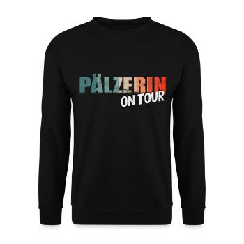 Pfälzerin Weinschorle Schorle Pälzerin Geschenk - Unisex Pullover - Schwarz - Vorne - Alina (178cm) & Michal (187cm)