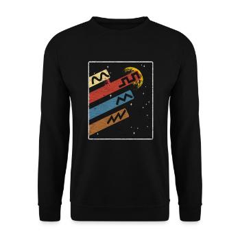 Analog Synthesizer Space Planets Synths Modular - Unisex Sweatshirt - black - Front - Alina (178cm) & Michal (187cm)