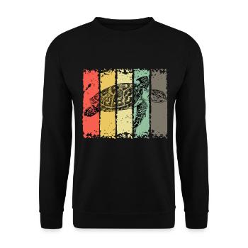 Turtle sea turtle turtle marine animals - Unisex Sweatshirt - black - Front - Alina (178cm) & Michal (187cm)