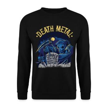 Death Metal Geschenk Heavy Metal Lustig Chemie - Unisex Pullover - Schwarz - Vorne - Alina (178cm) & Michal (187cm)